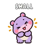Small · Little Hippo sticker from Express Yourself