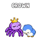 Crown · Tiny Spider sticker from Express Yourself