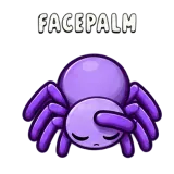 Facepalm · Tiny Spider sticker from Express Yourself
