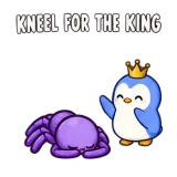 Kneeling for the King · Tiny Spider sticker from Express Yourself
