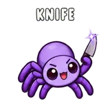 Knife · Tiny Spider sticker from Express Yourself