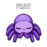 Pray · Tiny Spider sticker from Express Yourself