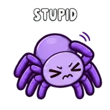 Stupid · Tiny Spider sticker from Express Yourself