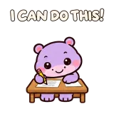 I CAN DO THIS! · Little Hippo sticker from Express Yourself