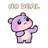 NO DEAL · Little Hippo sticker from Express Yourself