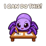 I CAN DO THIS! · Tiny Spider sticker from Express Yourself