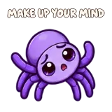 MAKE UP YOUR MIND · Tiny Spider sticker from Express Yourself