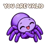 YOU ARE VALID · Tiny Spider sticker from Express Yourself