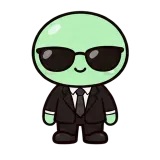 Alien Agent Shh sticker from Trending Picks