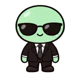 Alien Agent Shades sticker from Trending Picks