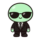 Alien Agent Tie Check sticker from Trending Picks