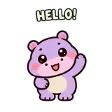 Hippo Hello sticker from Trending Picks