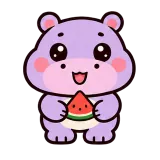 Hungry Little Hippo sticker from Trending Picks