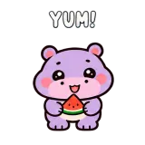 Hungry Little Hippo sticker from Trending Picks