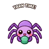 Spider Yarn Time sticker from Trending Picks