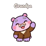 Grandpa · Little Hippo sticker from Express Yourself