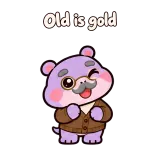 Old is gold · Little Hippo sticker from Express Yourself
