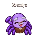 Grandpa · Tiny Spider sticker from Express Yourself