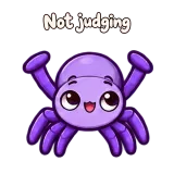 Not judging · Tiny Spider sticker from Express Yourself