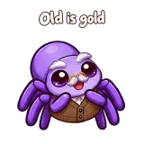 Old is gold · Tiny Spider sticker from Express Yourself